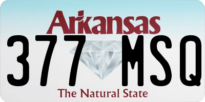 AR license plate 377MSQ