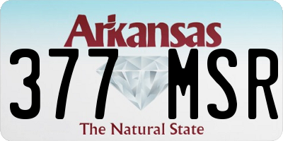 AR license plate 377MSR