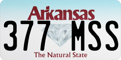 AR license plate 377MSS