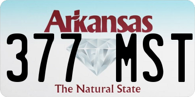 AR license plate 377MST