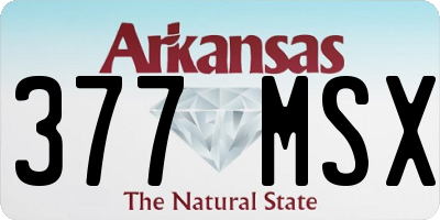 AR license plate 377MSX