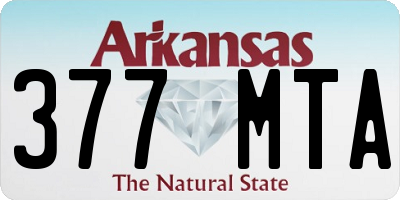 AR license plate 377MTA