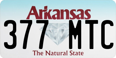 AR license plate 377MTC