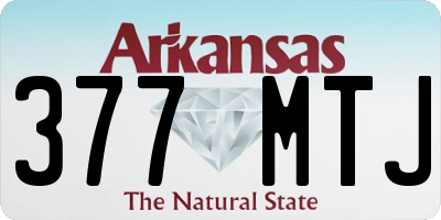 AR license plate 377MTJ
