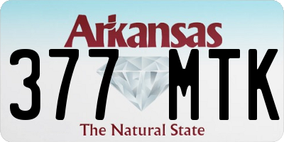 AR license plate 377MTK