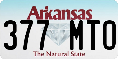 AR license plate 377MTO