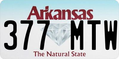 AR license plate 377MTW