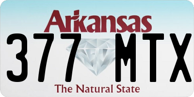AR license plate 377MTX