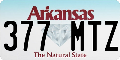 AR license plate 377MTZ