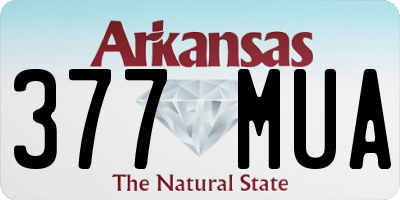 AR license plate 377MUA