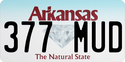 AR license plate 377MUD