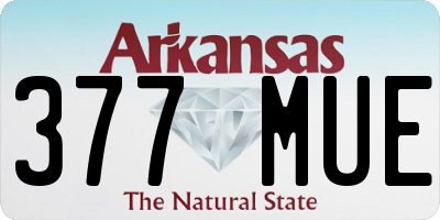 AR license plate 377MUE