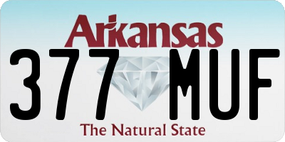 AR license plate 377MUF