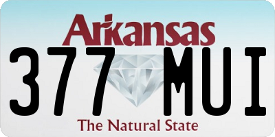 AR license plate 377MUI