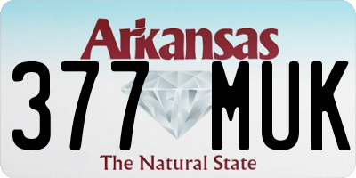 AR license plate 377MUK