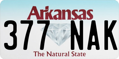 AR license plate 377NAK