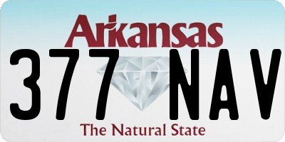 AR license plate 377NAV