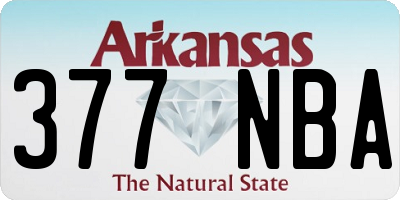 AR license plate 377NBA