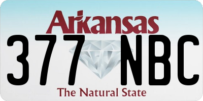AR license plate 377NBC