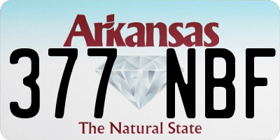 AR license plate 377NBF