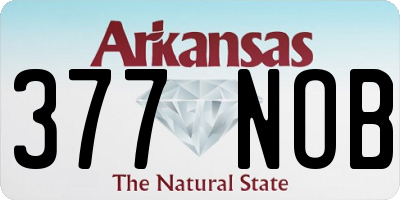 AR license plate 377NOB