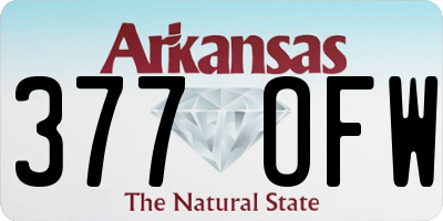 AR license plate 377OFW