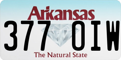 AR license plate 377OIW