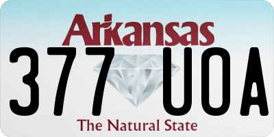 AR license plate 377UOA