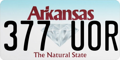 AR license plate 377UOR