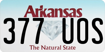 AR license plate 377UOS