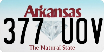 AR license plate 377UOV