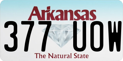 AR license plate 377UOW