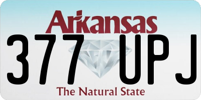AR license plate 377UPJ