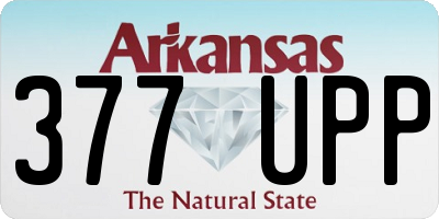 AR license plate 377UPP