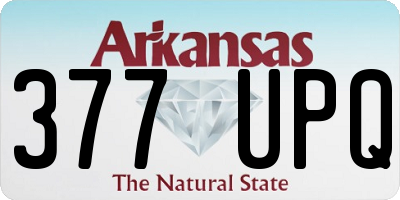 AR license plate 377UPQ
