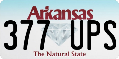 AR license plate 377UPS
