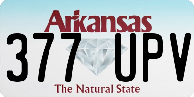 AR license plate 377UPV