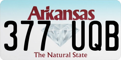 AR license plate 377UQB