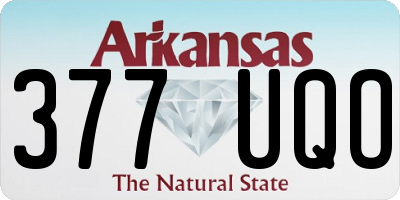 AR license plate 377UQO
