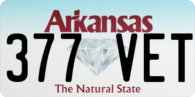AR license plate 377VET