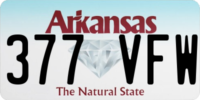 AR license plate 377VFW