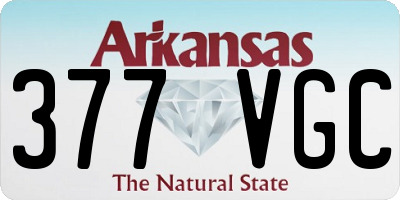 AR license plate 377VGC