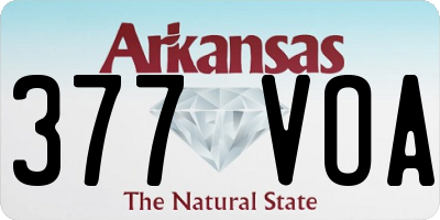 AR license plate 377VOA