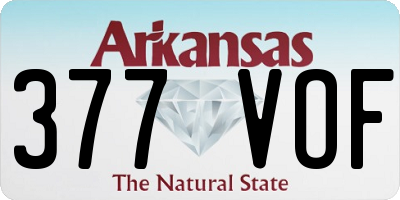 AR license plate 377VOF