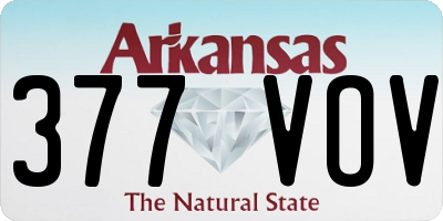 AR license plate 377VOV