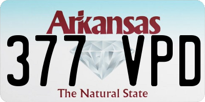 AR license plate 377VPD