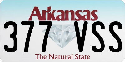 AR license plate 377VSS