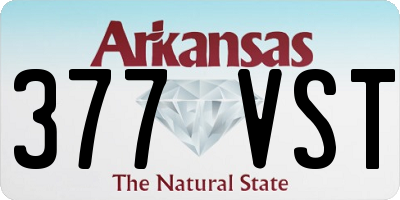 AR license plate 377VST