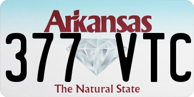 AR license plate 377VTC