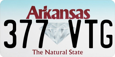 AR license plate 377VTG